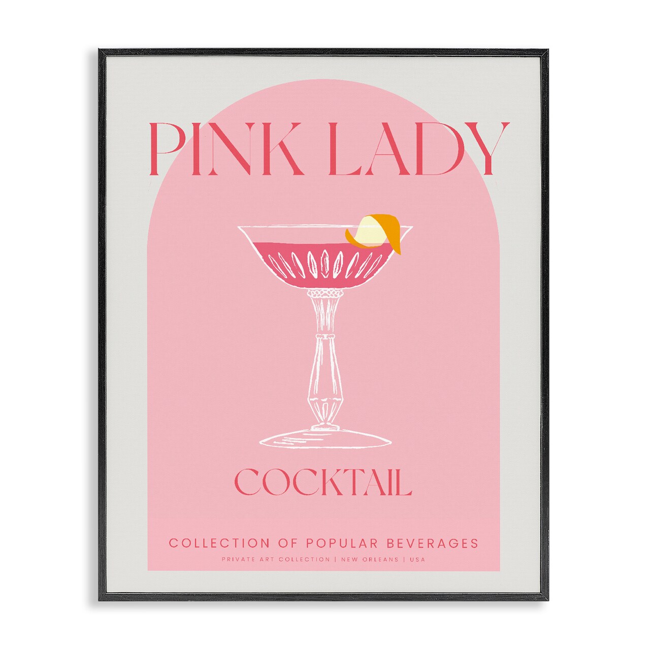 Stupell Industries Stylish Retro Pink Lady Framed Giclee, design by Lil' Rue